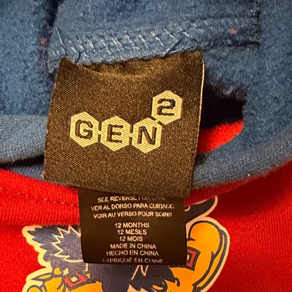 Kids KU Hoodie Set - Red and Blue, 12 month. Perfect for Twins. - Picture 3 of 7